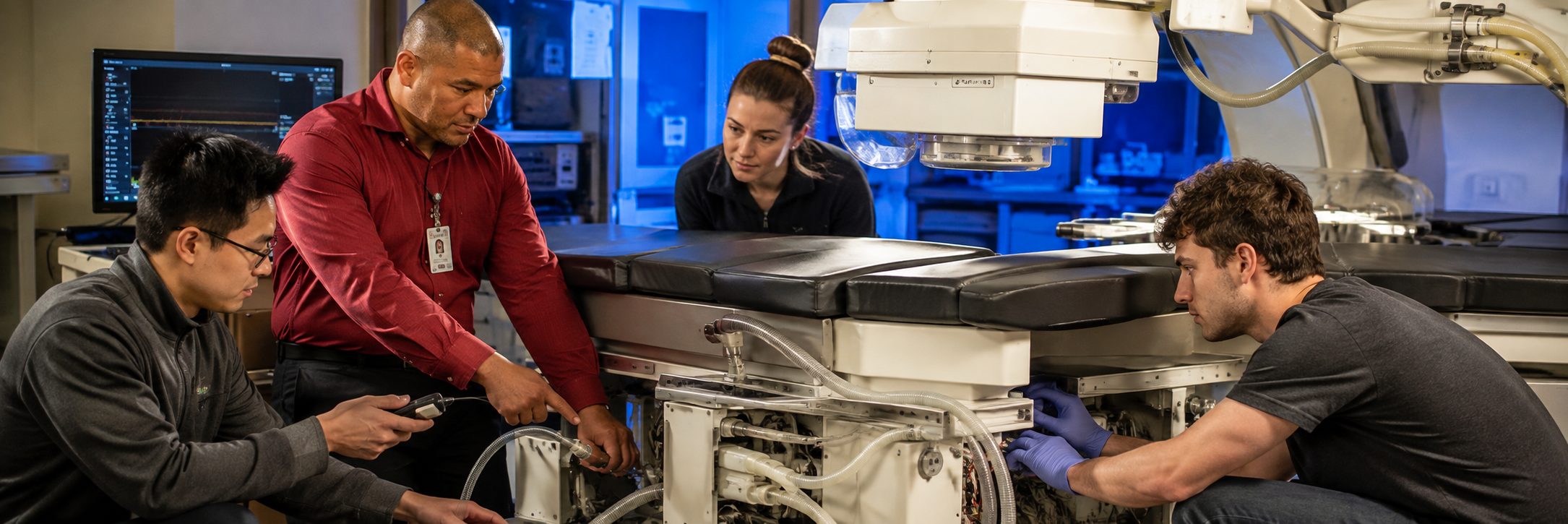 Biomedical equipment repair shop bench calibration with an electrical safety analyzer